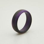 Carbon Fiber Purple Marbled Glow Ring (6.5)