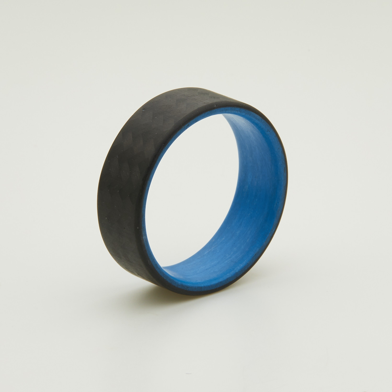Carbon Fiber Twill Ring // Blue Interior (5) - Core Carbon Rings ...
