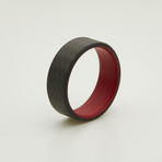 Carbon Fiber Twill Ring // Red Interior (6)