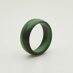 Carbon Fiber Green Marbled Glow Ring (8)