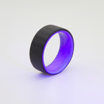 Carbon Fiber Twill Purple Glow Ring (5)