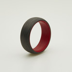 Carbon Fiber Legacy Ring // Red Interior (6.5)