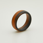 Carbon Fiber Orange Marbled Glow Ring (9)
