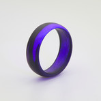 Carbon Fiber Purple Marbled Glow Ring (7.5)