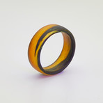 Carbon Fiber Orange Marbled Glow Ring (5)
