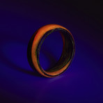 Carbon Fiber Red Marbled Glow Ring (6)