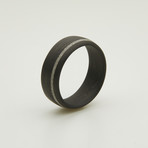 Carbon Fiber Legacy Ring // Diamond Inlay (6.5)