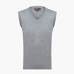 Hayden Woolen Sweater Vest // Light Gray (XL)