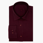 Jonathon Oxford Slim Fit Shirt // Maroon (S)