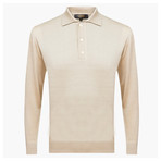 Wright Woolen Polo Sweater // Stone (L)