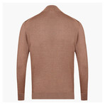 Isaiah Woolen Light Mock Neck Sweater // Light Brown (4XL)