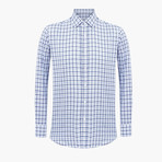 Gardener Checkered Slim Fit Shirt // Blue (M)