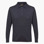 Wilson Woolen Polo Sweater // Anthracite (L)