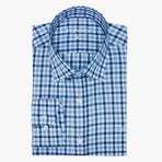Gardener Checkered Slim Fit Shirt // Blue (S)