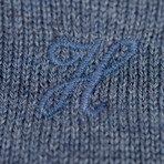 Anthony Woolen V-Neck Sweater // Blue (4XL)