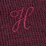 Theodore Woolen Crewneck Sweater // Maroon (L)