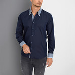 Isaac Button-Up Shirt // Dark Blue (Small)