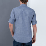 Joseph Button-Up Shirt // Dark Blue (Small)