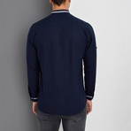 Simpson Linen Shirt // Dark Blue (Small)
