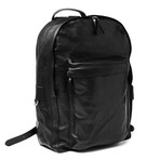 Traveler Leather Backpack // Black