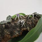 Jumping Spider Pendant // Solid Sterling Silver