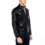 Swallow Leather Jacket // Black (XL)