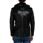 Stork Leather Jacket // Black (XL)