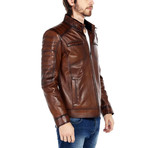 Junco Leather Jacket // Tobacco (S)