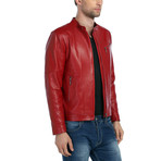 Bobolink Leather Jacket // Red (XS)