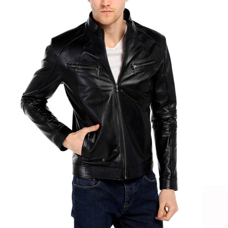 Swallow Leather Jacket // Black (XS)