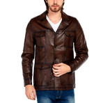 Osprey Leather Jacket // Brown (2XL)