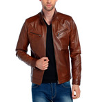 Robin Leather Jacket // Tobacco (S)