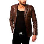 Starling Leather Jacket // Tobacco (S)