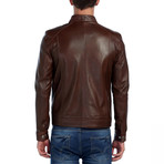 Peregrine Leather Jacket // Brown (XL)