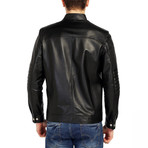 Egret Leather Jacket // Black (S)