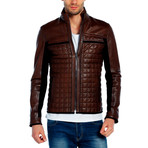 Heron Leather Jacket // Brown (4XL)