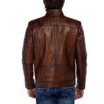 Junco Leather Jacket // Tobacco (XS)