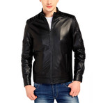 Egret Leather Jacket // Black (M)