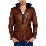 Pintail Leather Jacket // Tobacco (S)
