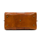 Wise Children // Leather Duffel Weekend Bag (Light Brown)