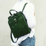 Clarissa // Women's Leather Backpack (Dark Brown)