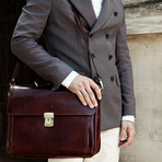 In Cold Blood // Leather Briefcase (Brown)