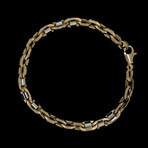 Solid 18K Yellow Gold Anchor Link Bracelet