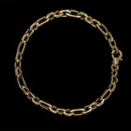 Solid 18K Yellow Gold Cable Link Bracelet