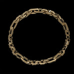 Solid 18K Yellow Gold Rolo Chain Link Bracelet