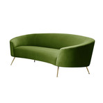 Chloe Collection // Velvet Sofa (Green)