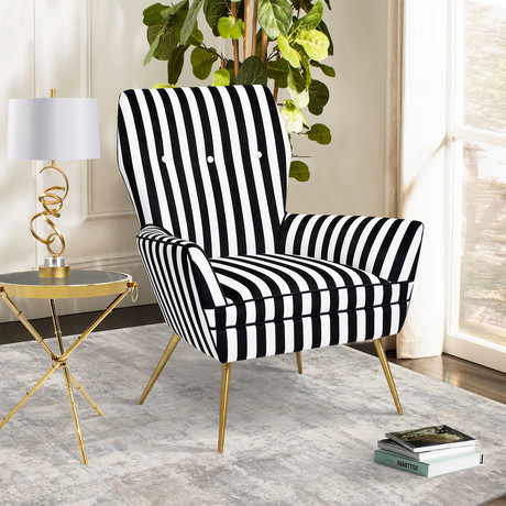Napoli Modern Accent Chair (Gold Legs)