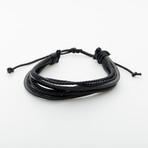 Jean Claude Jewelry // Multi-Layer Rope Bracelet // Black