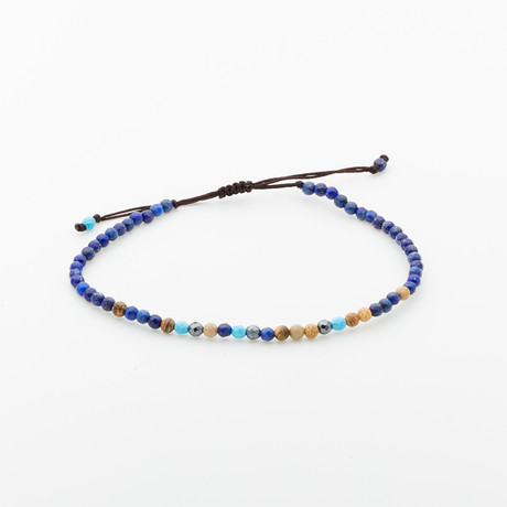 Jean Claude Jewelry // Nylon + Lapis Lazuli Bracelet // Multicolor