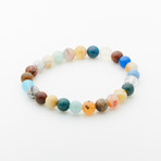Jean Claude Jewelry // Agate + Quartz Beaded Bracelet // Multicolor